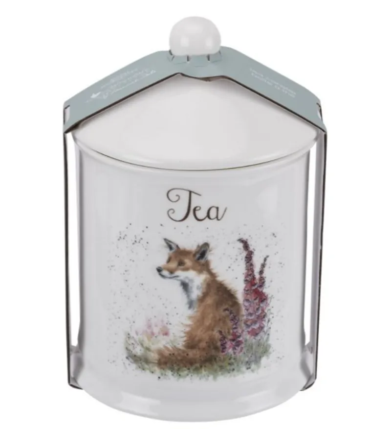 Wrendale 'Foxgloves' Fox Tea Canister